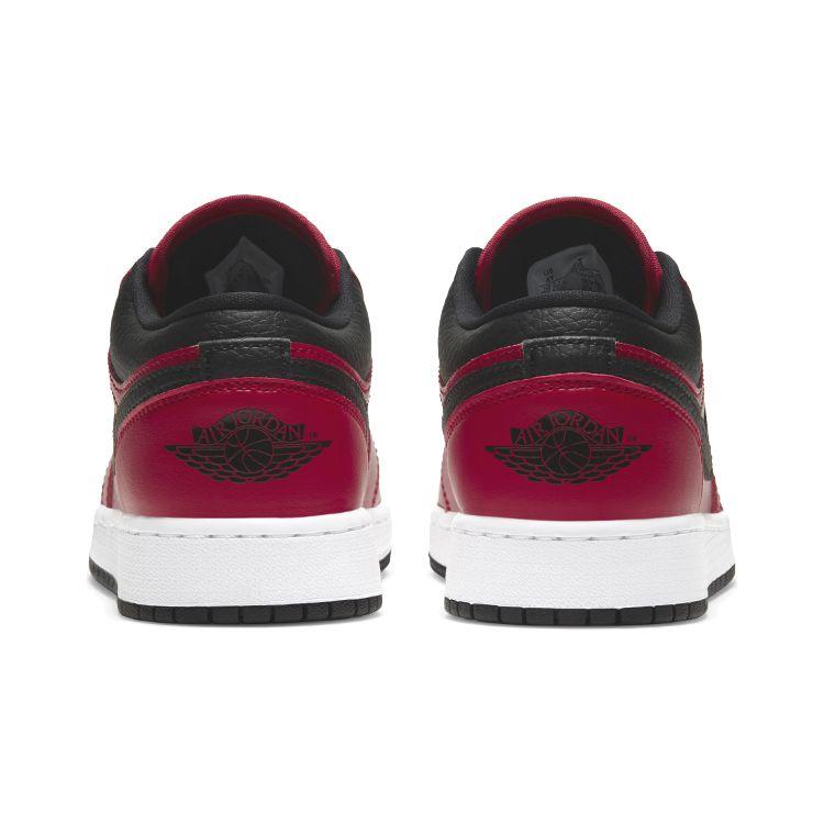 Air Jordan 1 Low GS Reverse Bred Kids Sneakers Gym-Red White Black 553560-605