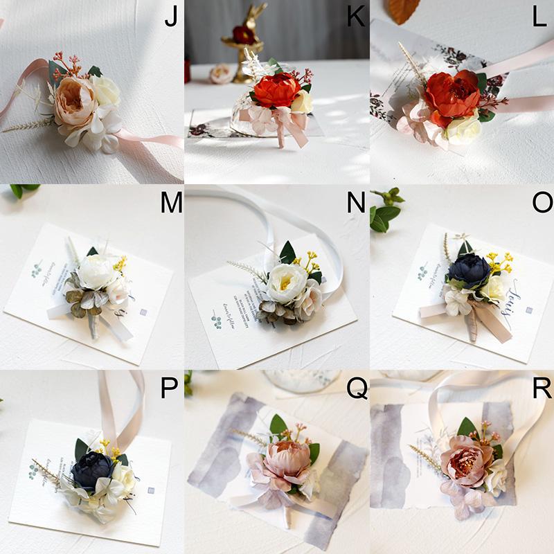

Свадебный корсаж на запястье цветок свадебная брошь подружки невесты браслет аксессуары поставки R