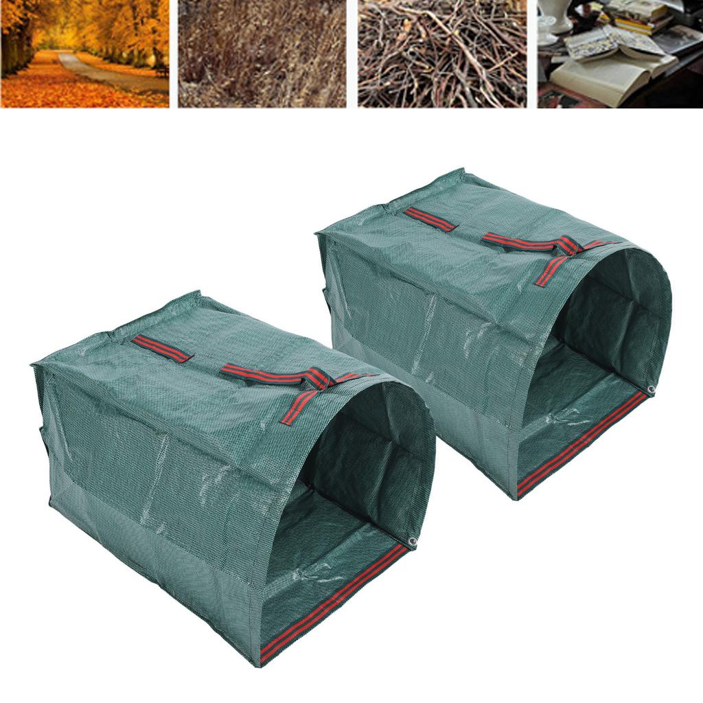 200L Garden Leaf Bag, Semicircle Shape Yard Waste Bag Large Capacity Leaf Collector with Rain Proof Coating for Outdoor Indoor Use Gardening Landscap