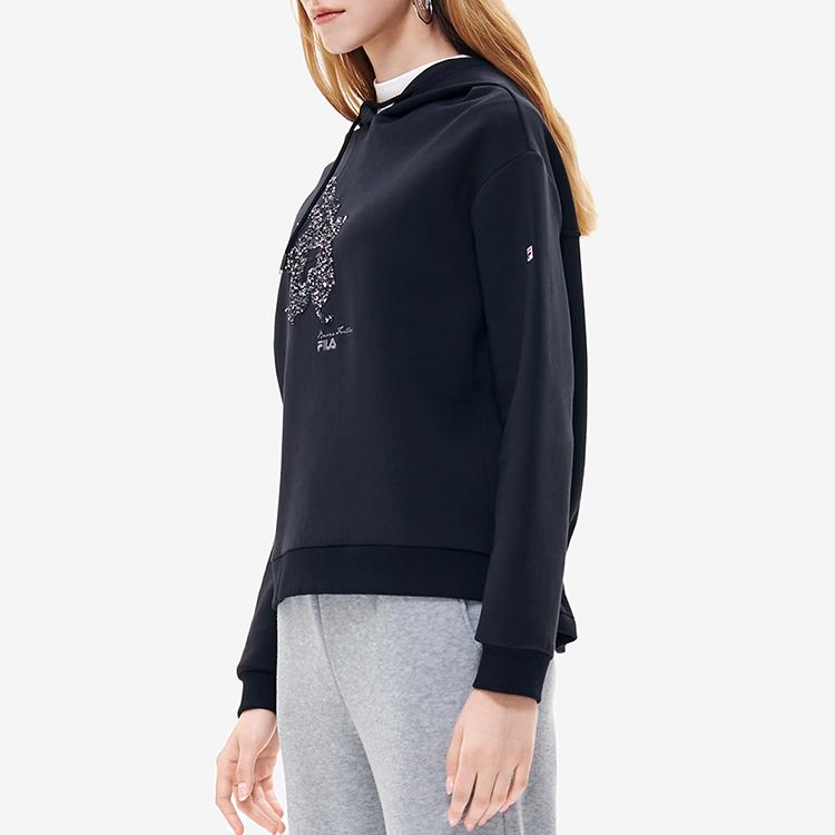 New FILA Sweatshirts Women's Jet Black F11W218209F-BK