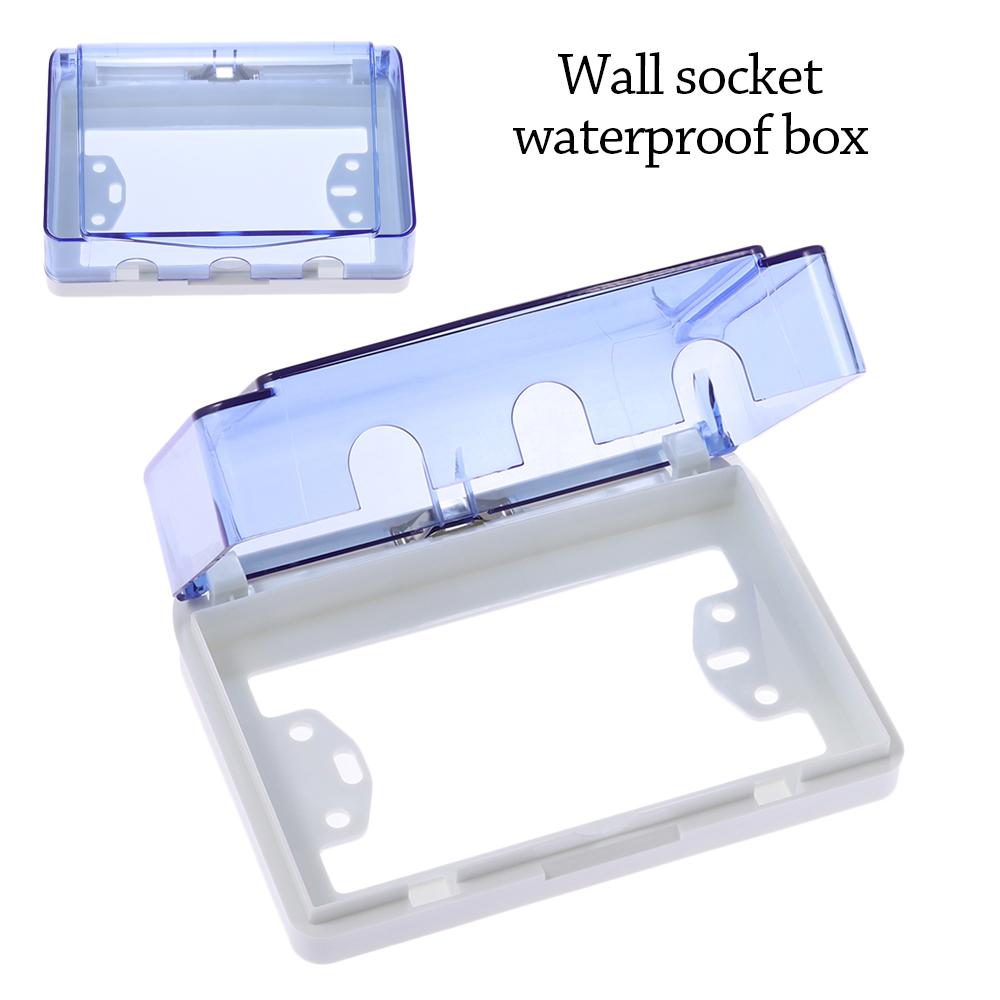 Priză autoadezivă Cutie impermeabilă Capac pentru priză electrică montată pe perete Cutie rezistentă la stropire Baie