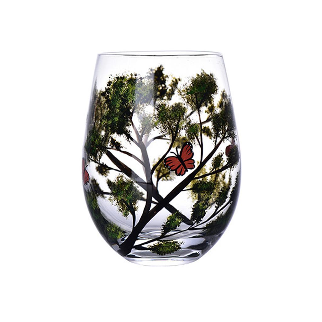 Pahar de sticlă imprimat creativ Copaci patru anotimpuri Pahare de vin Pahare de bere Pahar de vin Material de sticlă pentru vin Bere și Cocktailuri