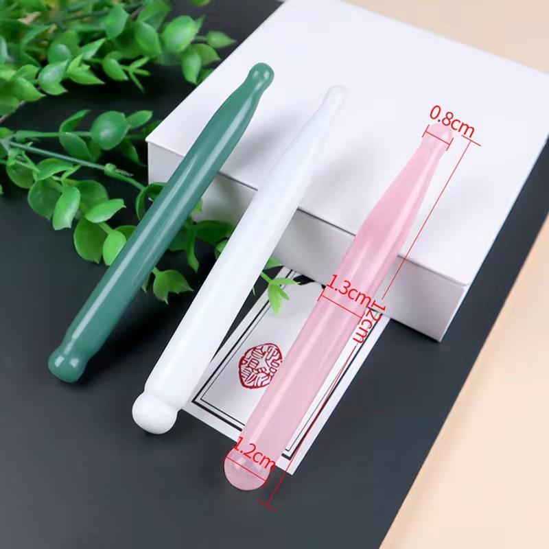 Quartz Acupressure Pen Massage Jade Gua Sha Massage Pen Eye Beauty Hand Massager Stick Trigger Point Massage Tools