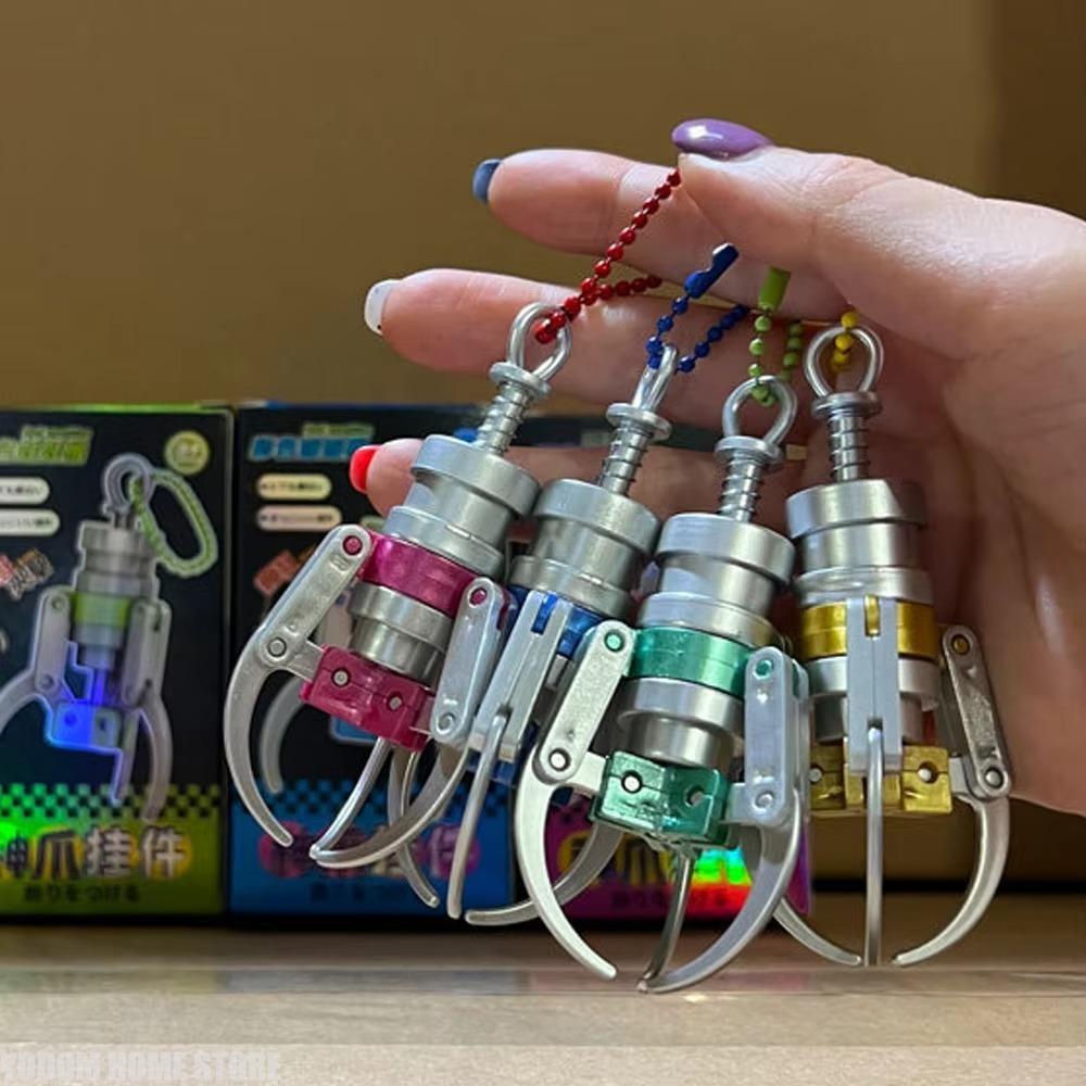 Mini Doll Machine Gripper Claw Toy Keychain, Fingertip Decompression Pendant Bag Ornament Gift