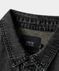 Dimiteulibeullaeg Fade-Washed Denim Trucker Half Shirt_Vintage Black