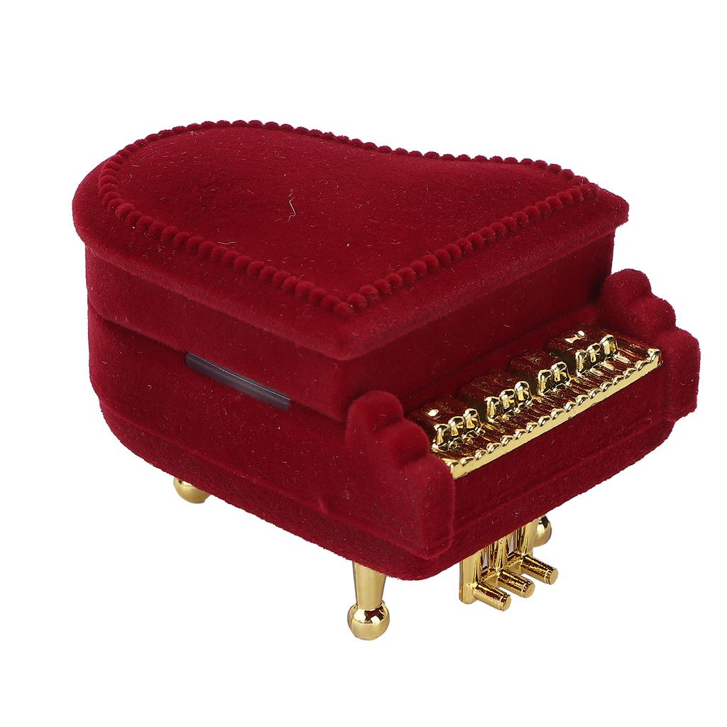 Portable Jewelry Box Piano Shaped Clamshell Earrings Necklace Rings Gift Travel Storage Case