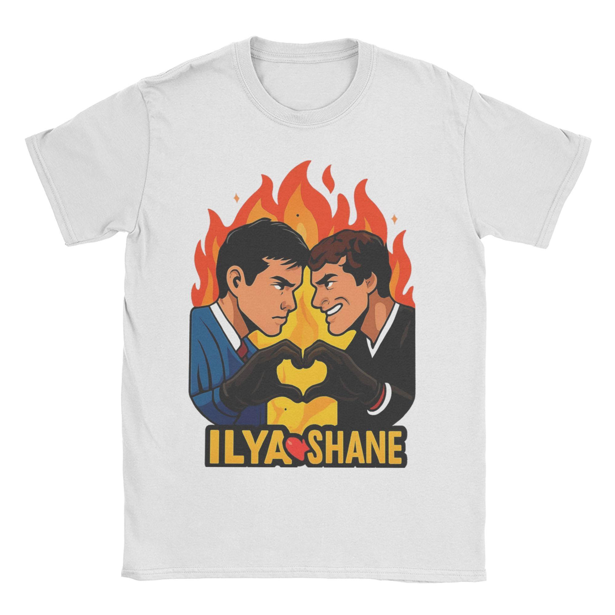 

Футболка с надписью Heated Rivalry Hockey Мужская Женская Хлопковая Футболка Но Папа Я Люблю Их Обеих Футболки с Коротким Рукавом Идея для Подарка Одежда S