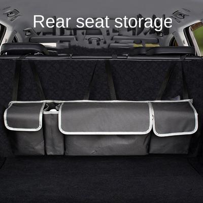 Organisateur de coffre de voiture, sac de rangement pour siège arrière, stockage de fret pliable, organisateur de dossier de siège de voiture de grande capacité, intérieur