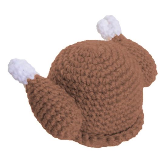 

Капелюх з курячою ніжкою Високоеластичний трикотажний вітрозахисний термошапка для зимових розваг Хеллоуїн День Подяки Різдвяний костюм Піші прогулянки Дорожня шапка L A