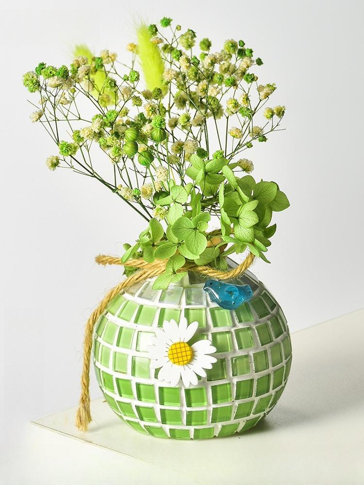 1pc Wooden DIY Craft Kit Mosaic Vase