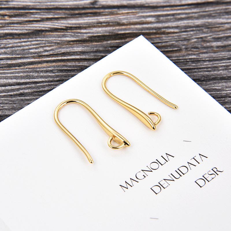 DIY Europäische & Amerikanische Galvanisierte Gold U-Form Ohrhaken für Frauen - Schmuckzubehör
