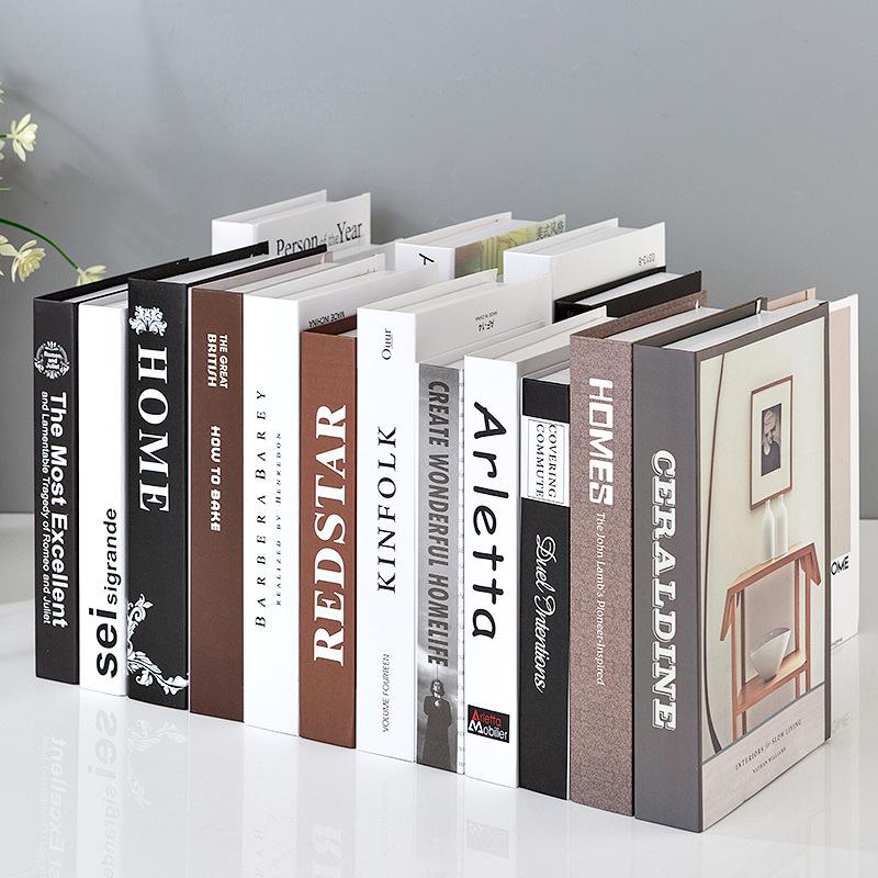 Minimalist Faux Book Decor for Living Room Display
