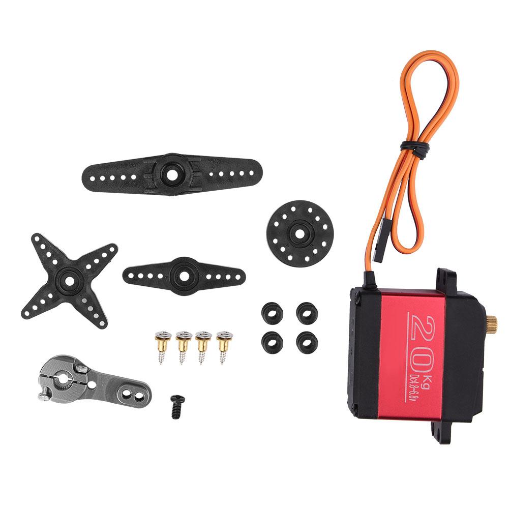 DSSERVO DS3218MG Waterproof Digital Servo Metal Gear 20kg Torque for RC Mechanical Arm (20kg)