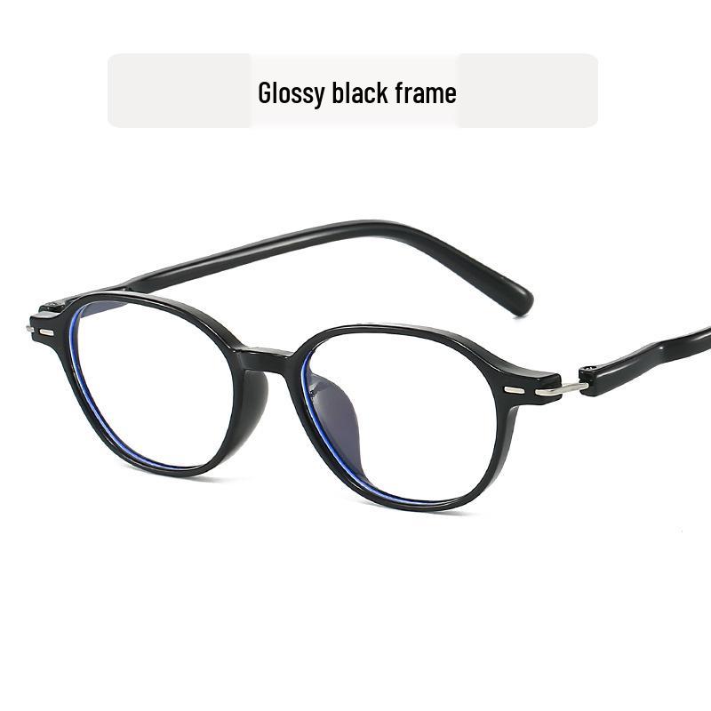 

Women s Retro Japanese Minimalist Tea-Colored Oval Glasses Frame - Artistic Blue Light Blocking Non-Prescription Eyewear for Autumn and Winter