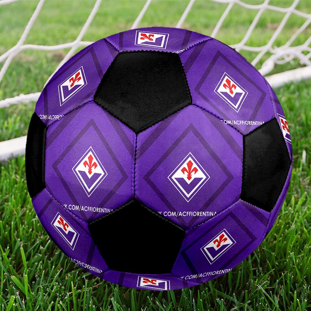 SIZE 5 ACF Fiorentina Soccer Ball Colorful All Ages Machine Stitched PVC Competition Ready Durable High-Bounce