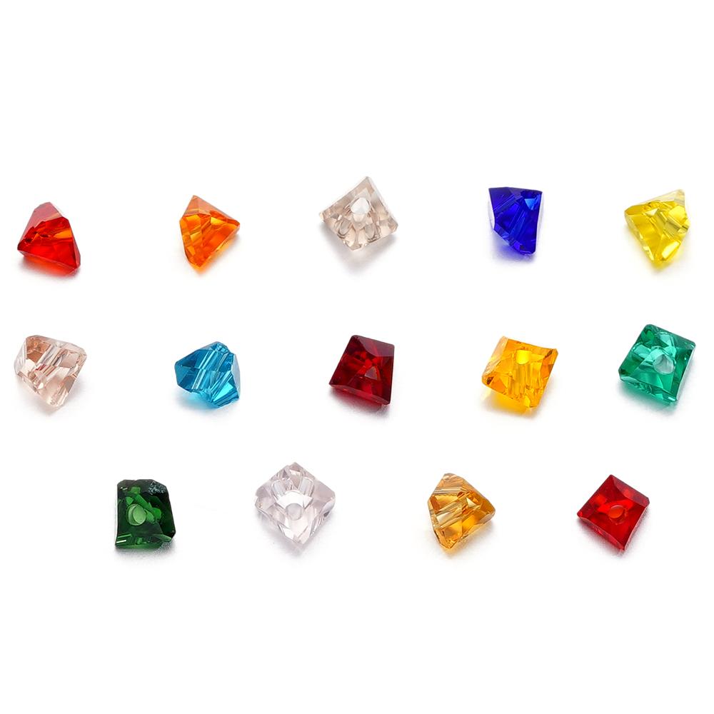 A string 4mm 6mm Irregular Crystal Glass Beads Necklace Czech Rondelle Loose Beads For DIY Jewelry Bracelet Making Accessories