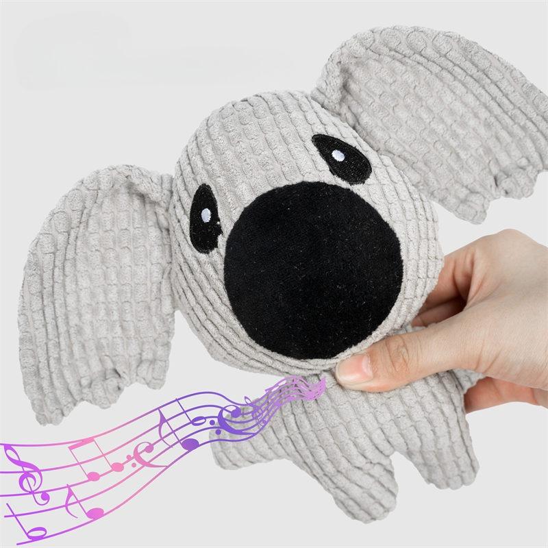 Stress Relief Pet Plush Toy Colorful Cartoon Fruit Animal Shape Bite-resistant Sounding Doll Molar Pet Toys