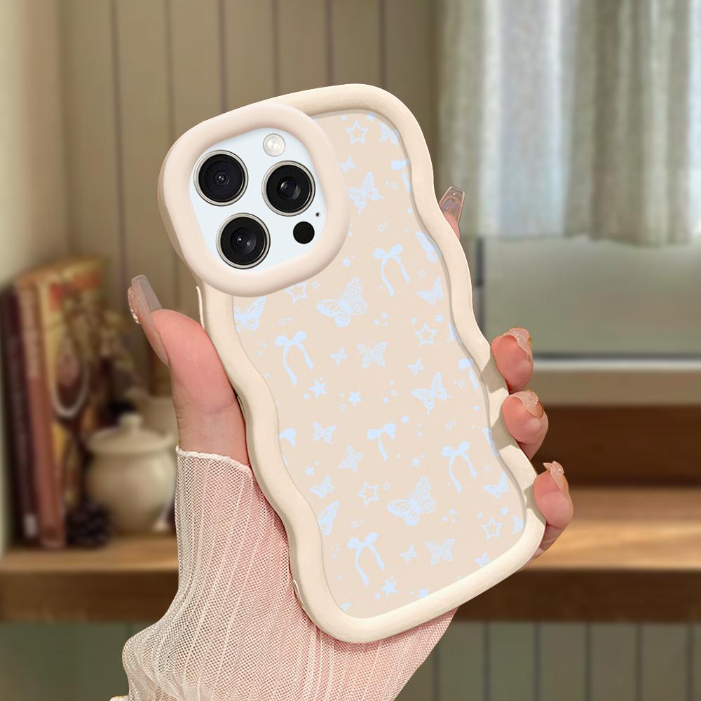 Big Wave Edge mykt silikonmateriale Macaron telefondeksel Støtsikkert beskyttende gummideksel til iPhone Samsung Huawei Honor Xiaomi Redmi OnePlus Moto