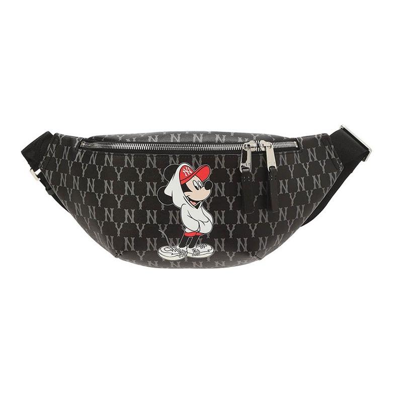MLB x Disney Mickey Minnie Print Vintage Floral Crossbody Chest Bag Waist Bag Unisex bags Multi-color 32BGKC011 New York Yankees Beige 13190₽