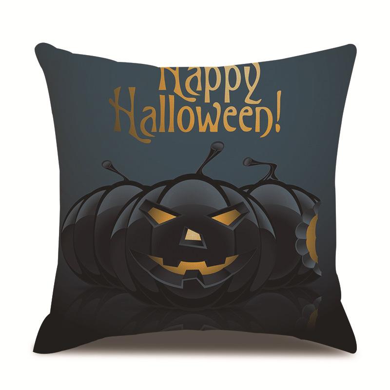 Halloween Linen Pillow Cover Printed Pillow Cover