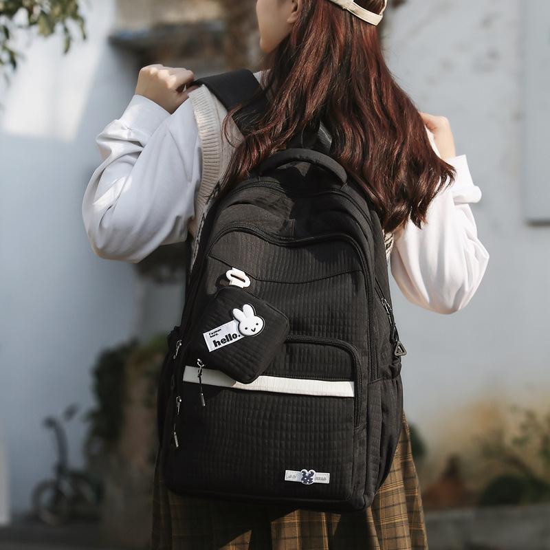 Multi-layered Schoolbag for Girls, Large-capacity College Casual and Fashionable Backpack for Young Girls