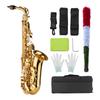 AS200 Eb Alto Saxophone Brass Lacquered Alto Sax Wind Instrument with Carry Case Gloves Straps