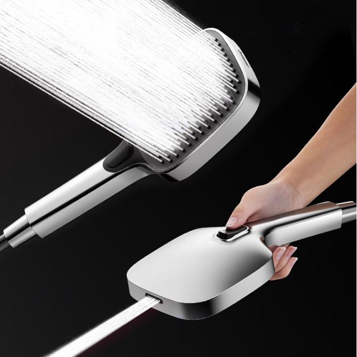 JROR Shower Head with 1.5m Hose Bathroom Shower Handheld Shower Head Bathroom Shower Head