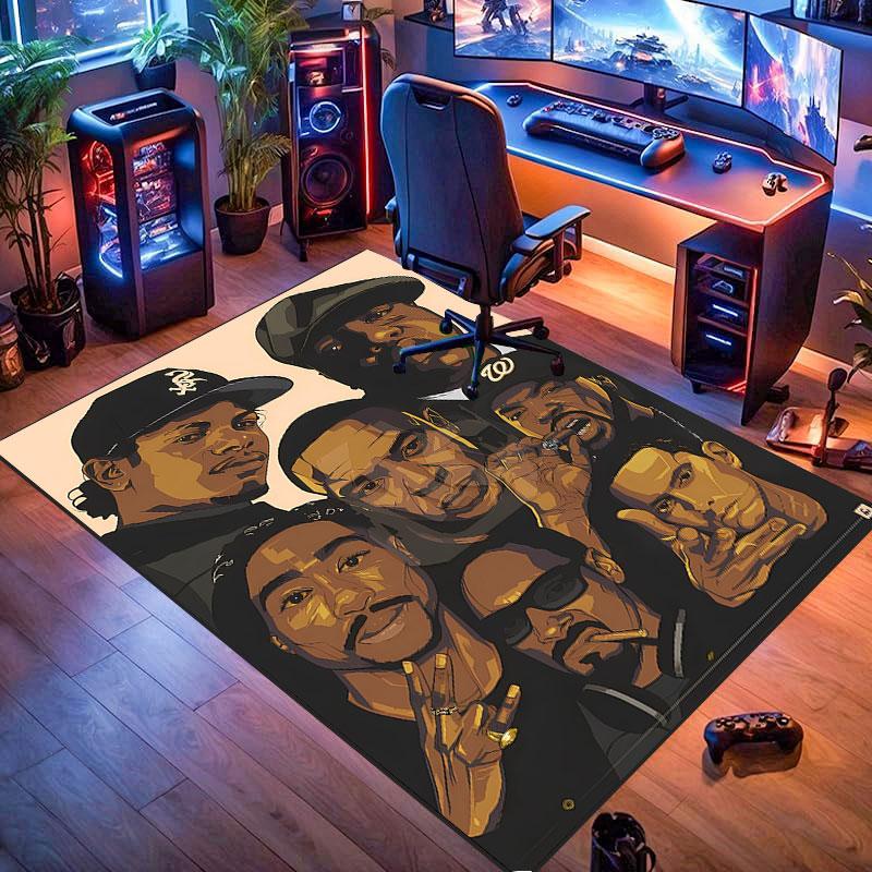 Hip-Hop-Rapper-Teppich, geeignet für Wohnzimmer, Schlafzimmer, Spielzimmer, Computerraum und Heimdekoration.