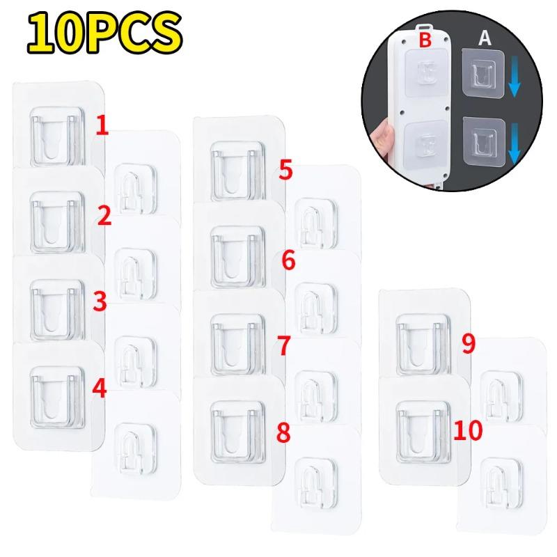 50PCS/30PCS/20PCS/10PCS/5PCS - Non Drilling Adhesive Hook Multifunctional Auxiliary Hook Suitable for Glass Windows, Home Kitc