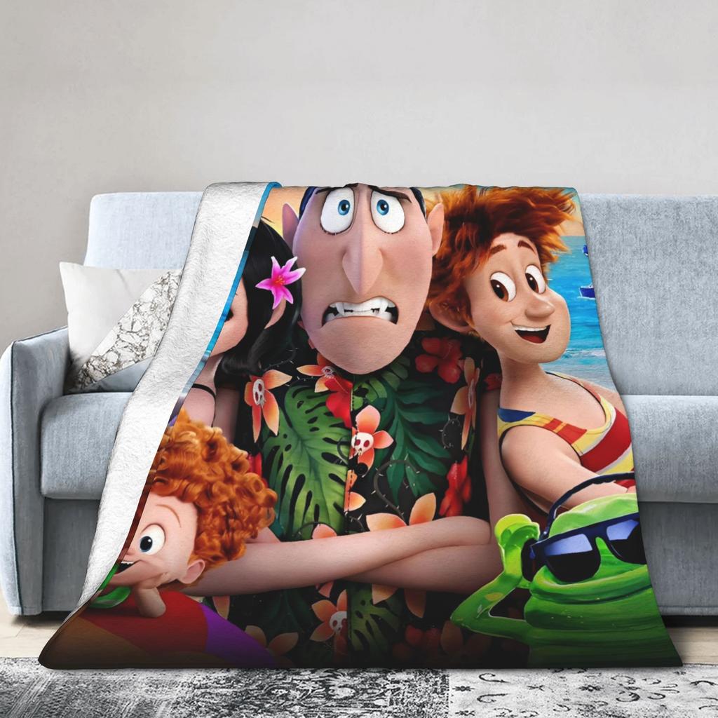 Hotel Transylvanias Blanket Film Characters Soft Warm Funny Plush Throw Blanket For Child Outdoor Flannel Bedspread Bed Cover
