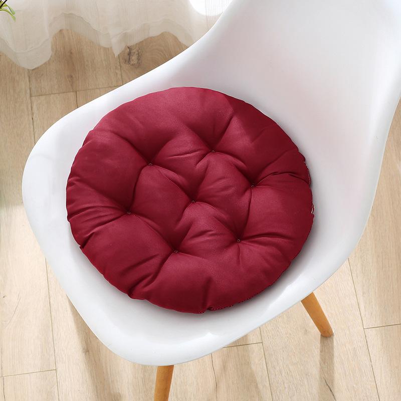 Round Solid Color Chair Cushion Seat Pad Soft Comfortable Sofa Pillow Office Home Decor Floor Mat for Dining Living Room