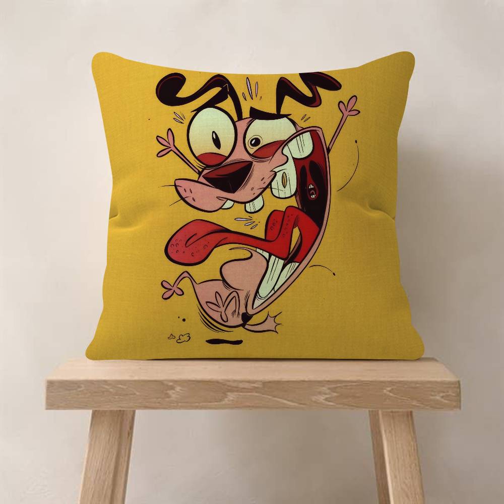 

Movie CCourage Cowardly Dog Pillowcase toon Gift Cushion Cover Bedroom Home Sofa Chair Seat Decor pillow case 30x30cm