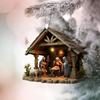 2D Acrylic Christmas Pendant Ornament Jesus Family Prayer Scene Pendant Bright Colored Religious Symbol Nativity Pendant Decor