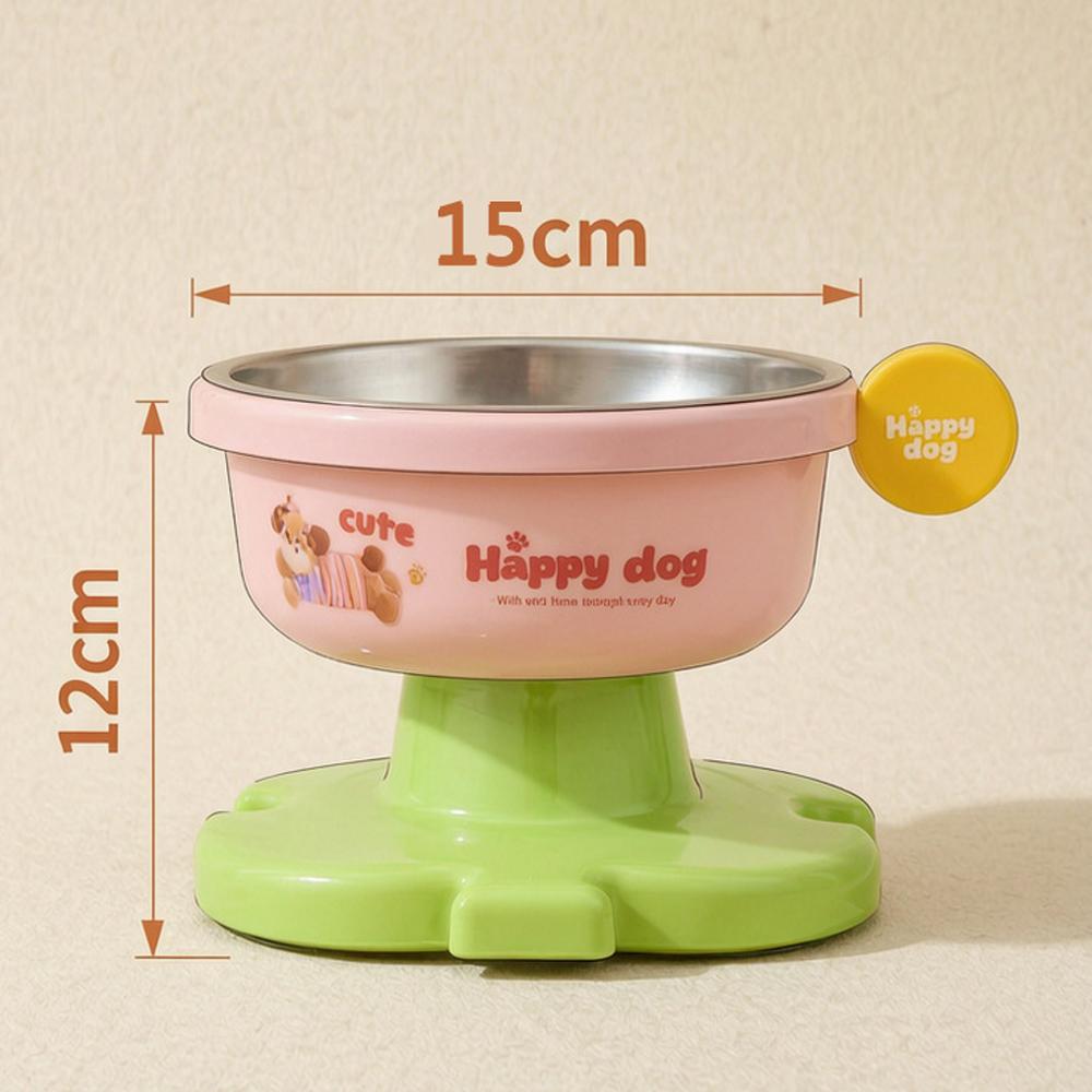Stainless Steel Elevated Cat Food Bowl for Indoor Cats Tilted Food Bowls Cute Raised Cat Dish for Flat Faced Cats and Kitten