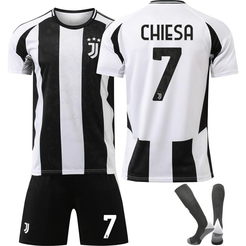 2425 Maillot de Football Juventus N°. 9 Hovic 10 Ildez 7 Chiesa 19 Thuram Ensemble