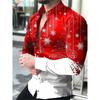 Men's Elegant 3D Printed Long Sleeve Shirts Turn Down Collar Party Casual Camisas Hombre Plus Size Streetwear Fashion Blouse