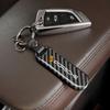 Carbon Fiber Texture Car Key Chain Ring Auto Keychain For Porsche 911 718 Taycan Panamera Cayenne Macan Boxster Cayman Pajun 918