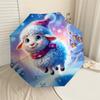 1PC Winter Snowflake Automatic Open/Close Umbrella with Windproof, 8-Rib Sturdy Canopy, Durable Ribs, Fashionable Design1304A