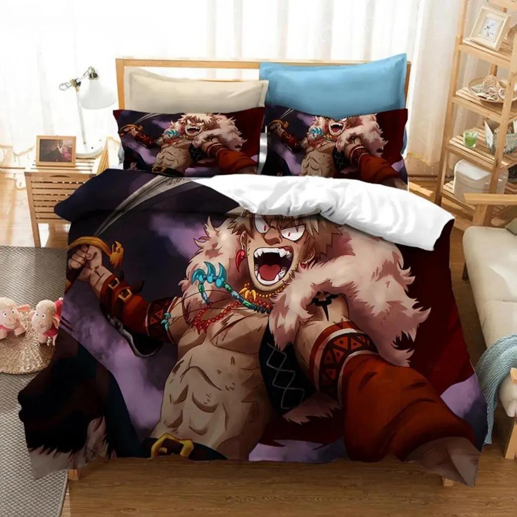 Anime My Hero Academia Bedding Set Boys Girls Twin Queen Size Duvet Cover Pillowcase Bed Kids Adult Fashion Homes Textileextile