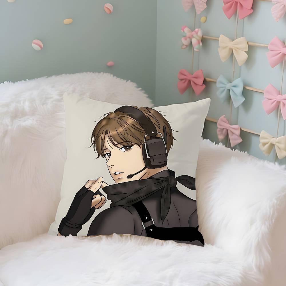 Manhwa Jjix Case Plush Fabric Soft Pillowcase Double Sided Print Cushion Cover Household Gifts