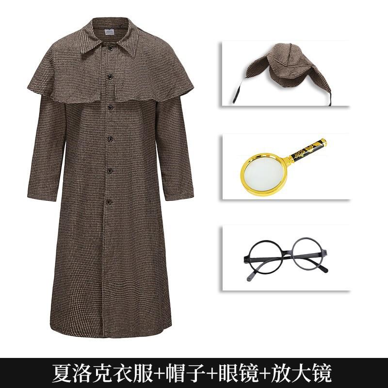 Halloween Children Adult Costumes Holmes Sherlock Detective Costumes Stage Costumes