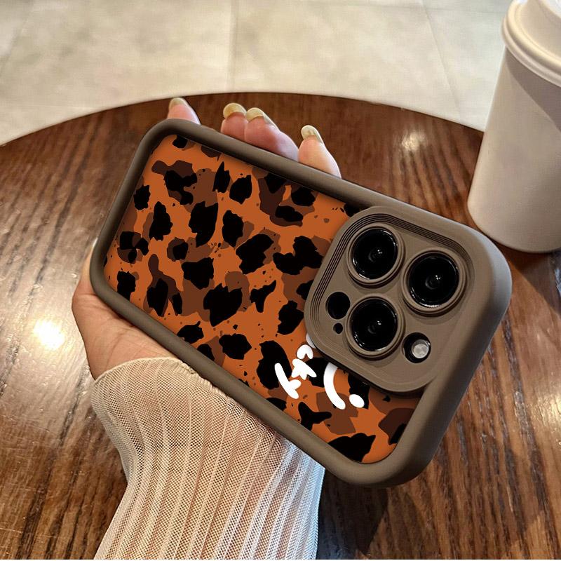 Leopardtrykt motedeksel Fleksibelt mykt silikon TPU-skall fullt bakdeksel til Xiaomi Redmi Samsung Infinix