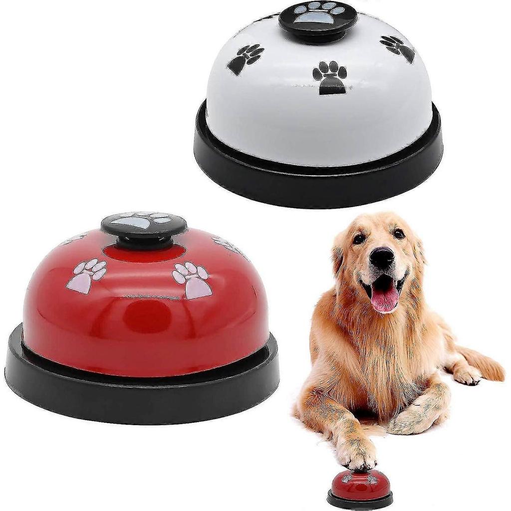 2 Pcs Pet Training Bells, Door Bells And Press Bells, Pet Doorbells Dog Potty Toilet Training Bell, Communication Device For Dogs Cats (white, Red)