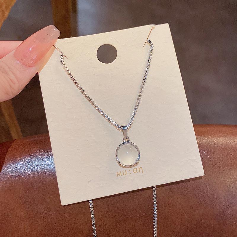 Japanese & Korean Style Geometric Titanium Steel Necklace - Women's Clavicle Chain Collection