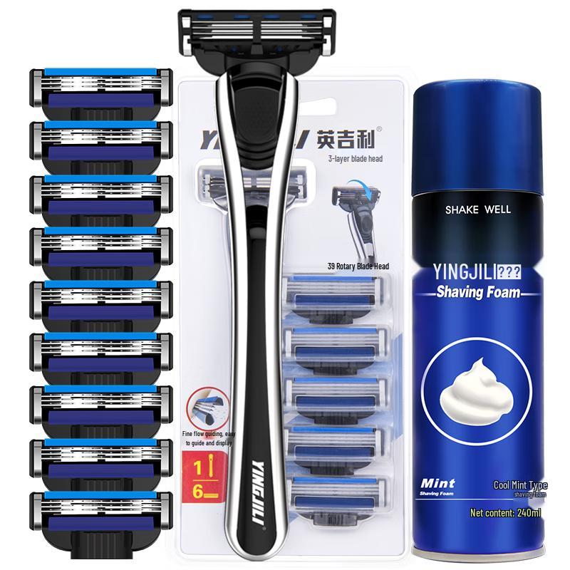 Yingjili Manual Razor with 3-Layer Blades
