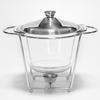 4.0L Large Capacity Restaurant Small Hot Pot Alcohol Stove Glass Buffet Stove Portable Food Heating Container