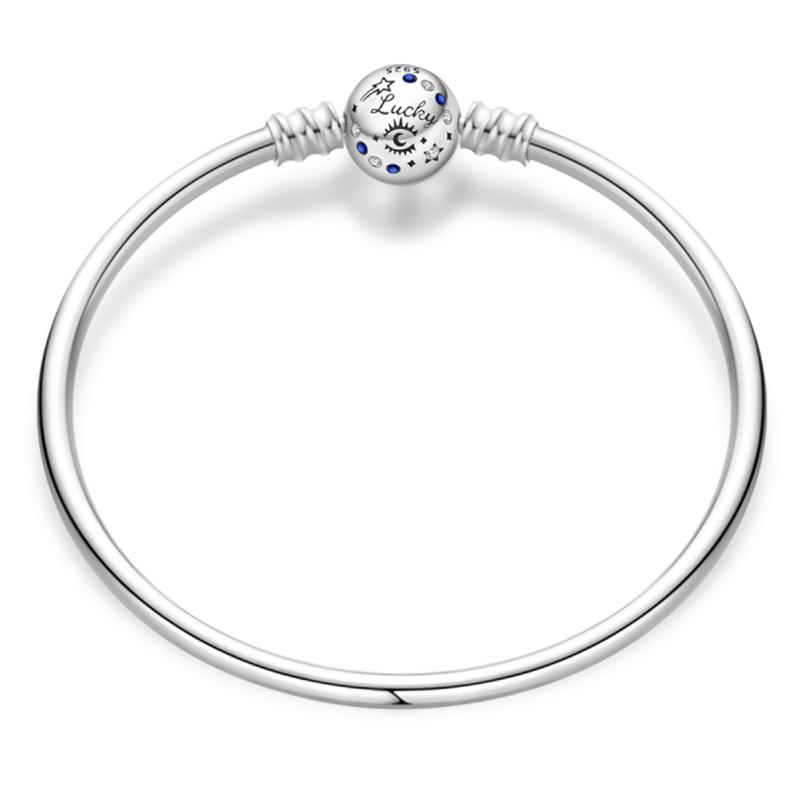 Brățări din Argint 925 de 17-20CM Pentru Femei Stea Lună Fluture Gheară de Pisică Lotus Coroană Aurie Brățări Potrivite pentru Charme DIY Pandantive Bijuterii