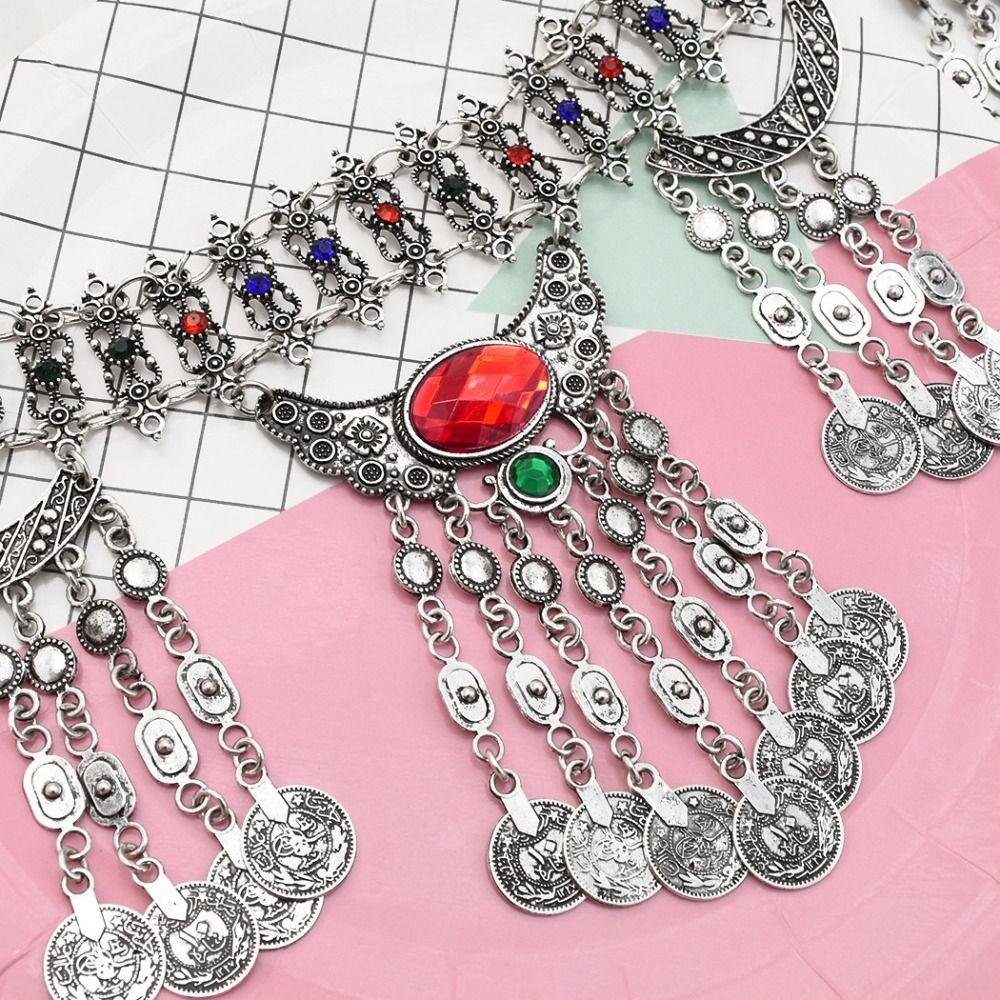 All-match Women Waist Chain Tassel Dai Style Belts Retro Ethnic Style Metal Belt  Latin Dance Belt