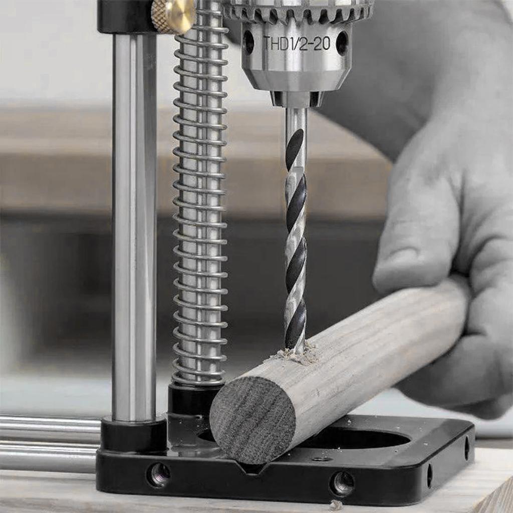 Woodworking Drill Guide Adjustable Drilling Template Hole Punch Locator for Carpenter Plastic Base