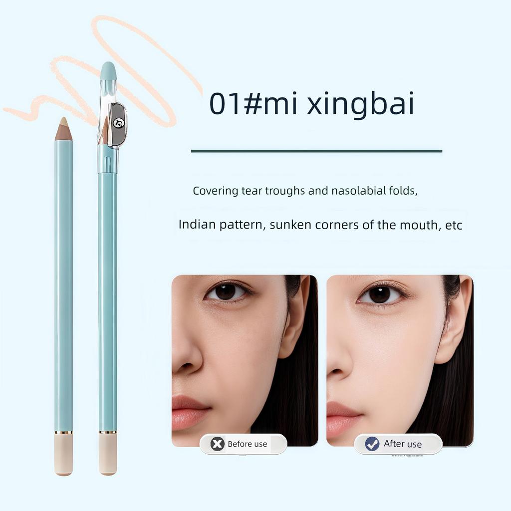 Precision Concealer Pen to Cover Tear Troughs, Nasolabial Folds, Acne Marks, Spots, Wrinkles, Eye Bags, Dark Circles, Delicate and Natural-Looking,